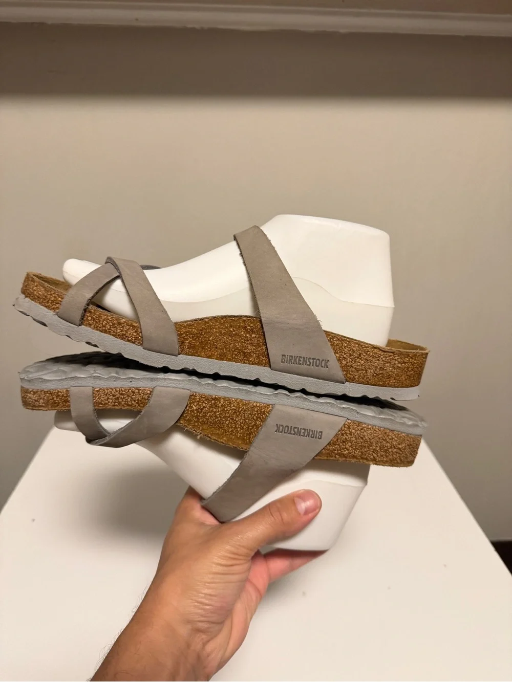 Birkenstock Mayari Nubuck Leather Dove Gray Women’s EU 40 US 9-9.5 Regular/Wide